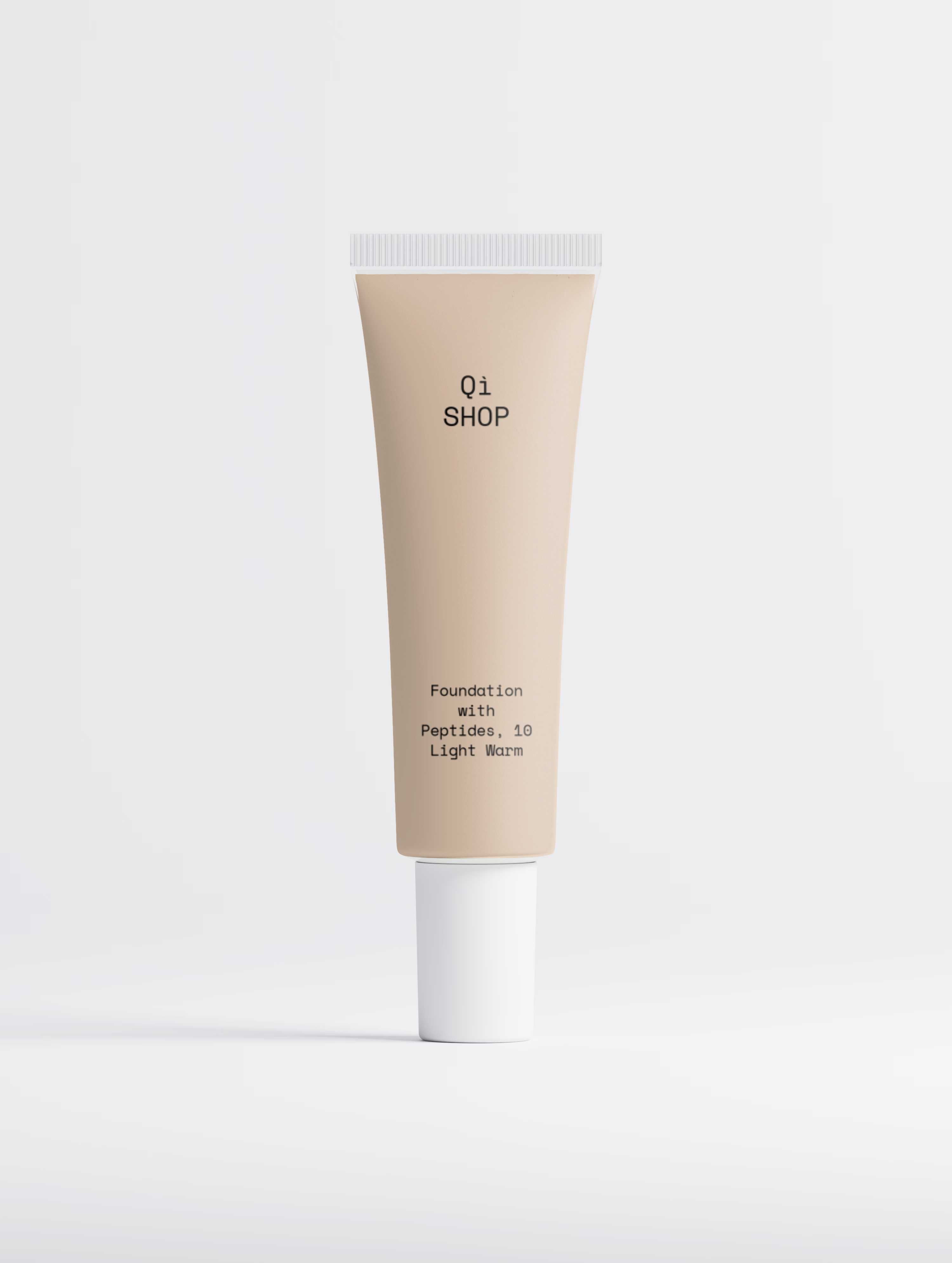 Qì-Shop - Foundation with Peptides, 10 Light Warm, 30 ml