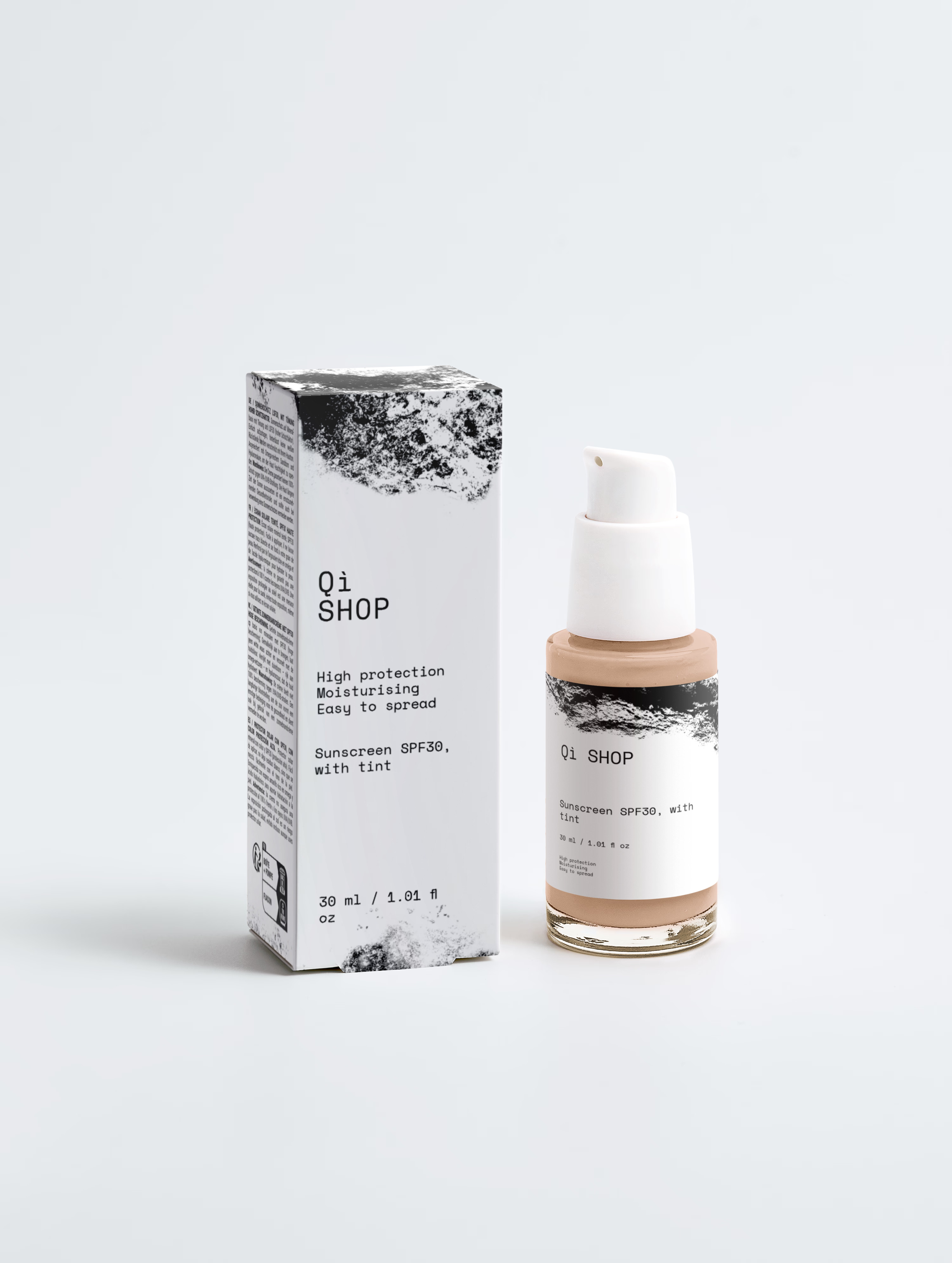 Qì-Shop - Sunscreen SPF30, with tint, 30 ml