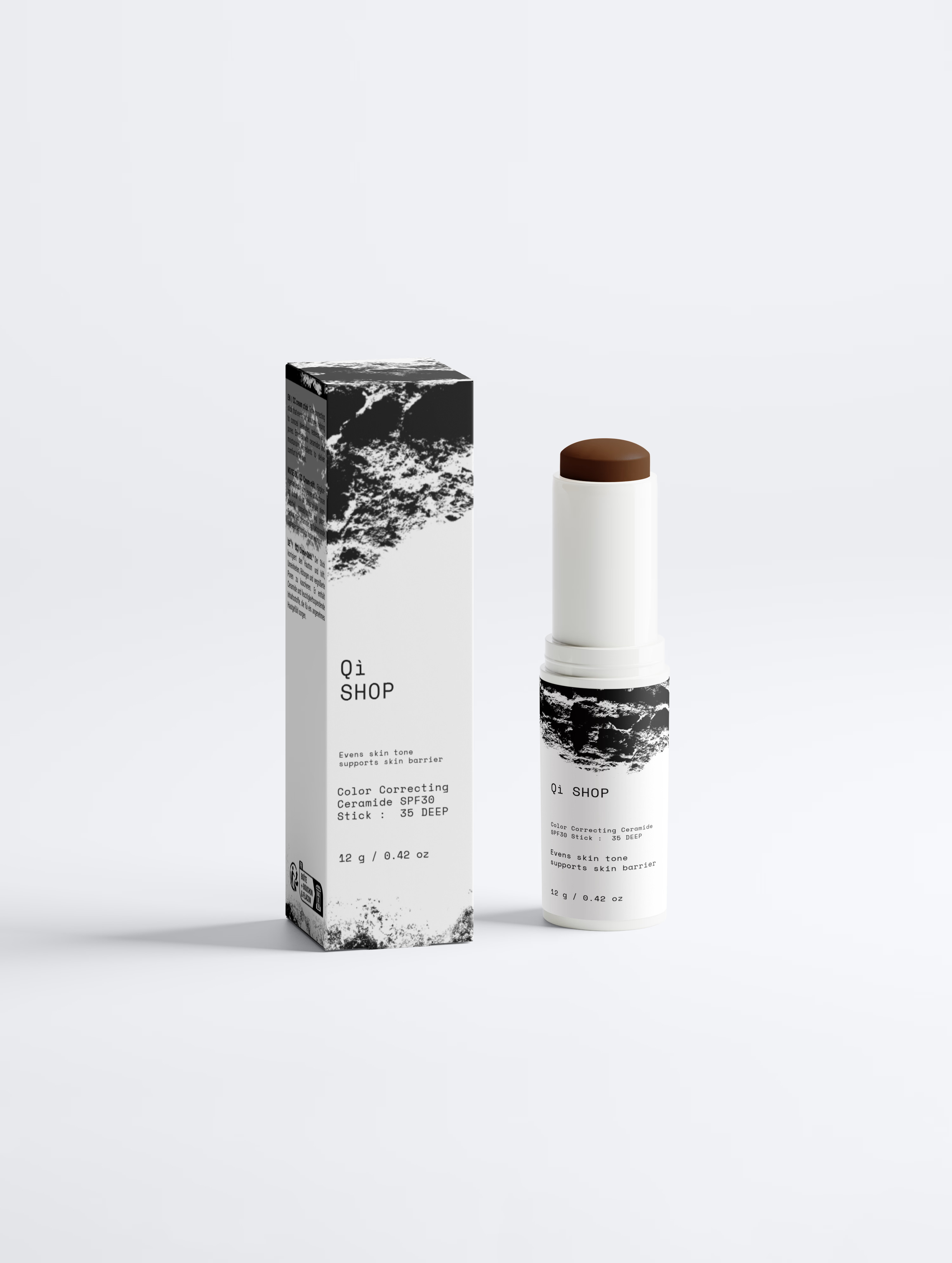 Qì-Shop - Color Correcting Ceramide SPF30 Stick :  35 DEEP, 12 ml